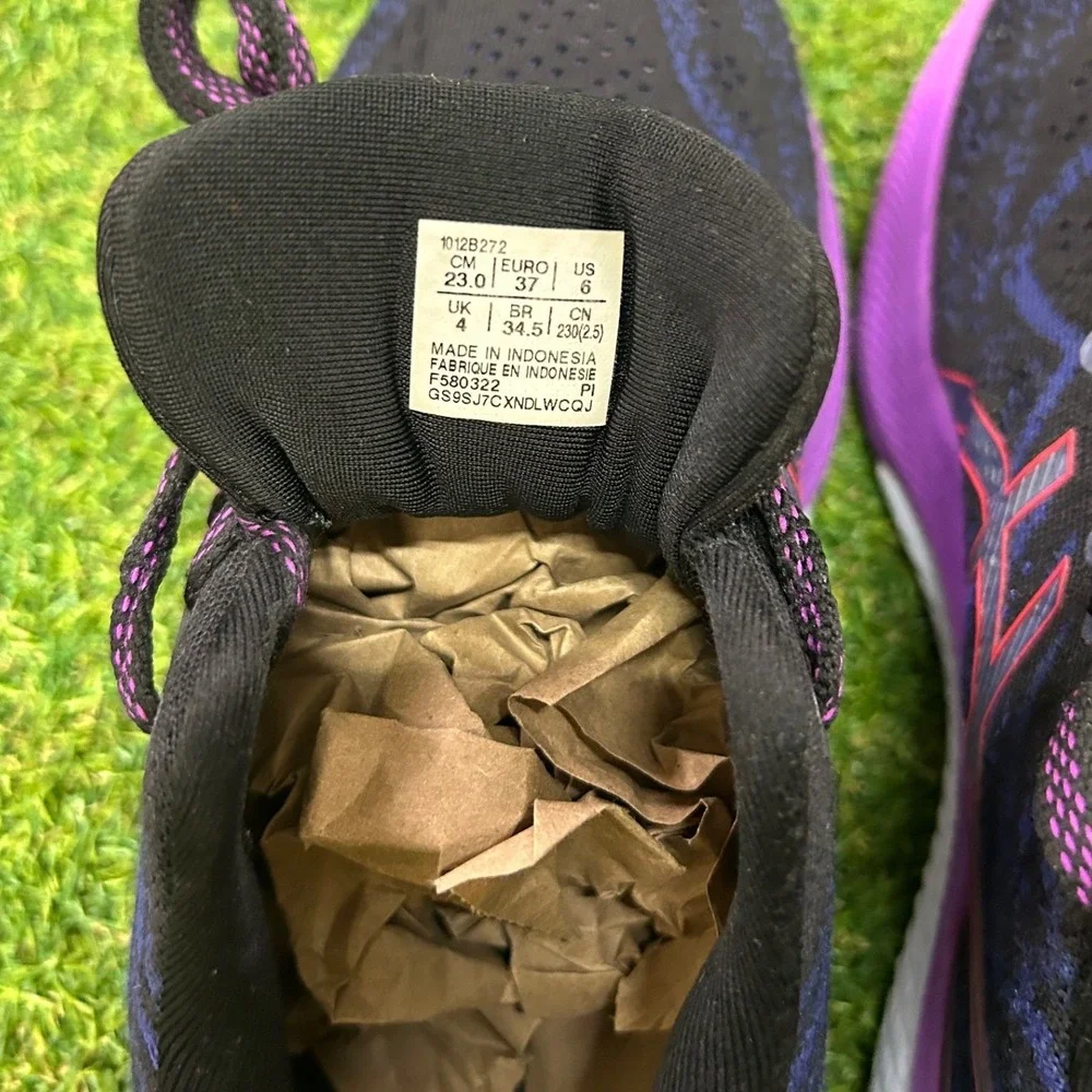 Asics Gel Kayano 29 Womens Running Shoes Black Purple 1012B272 Size 6